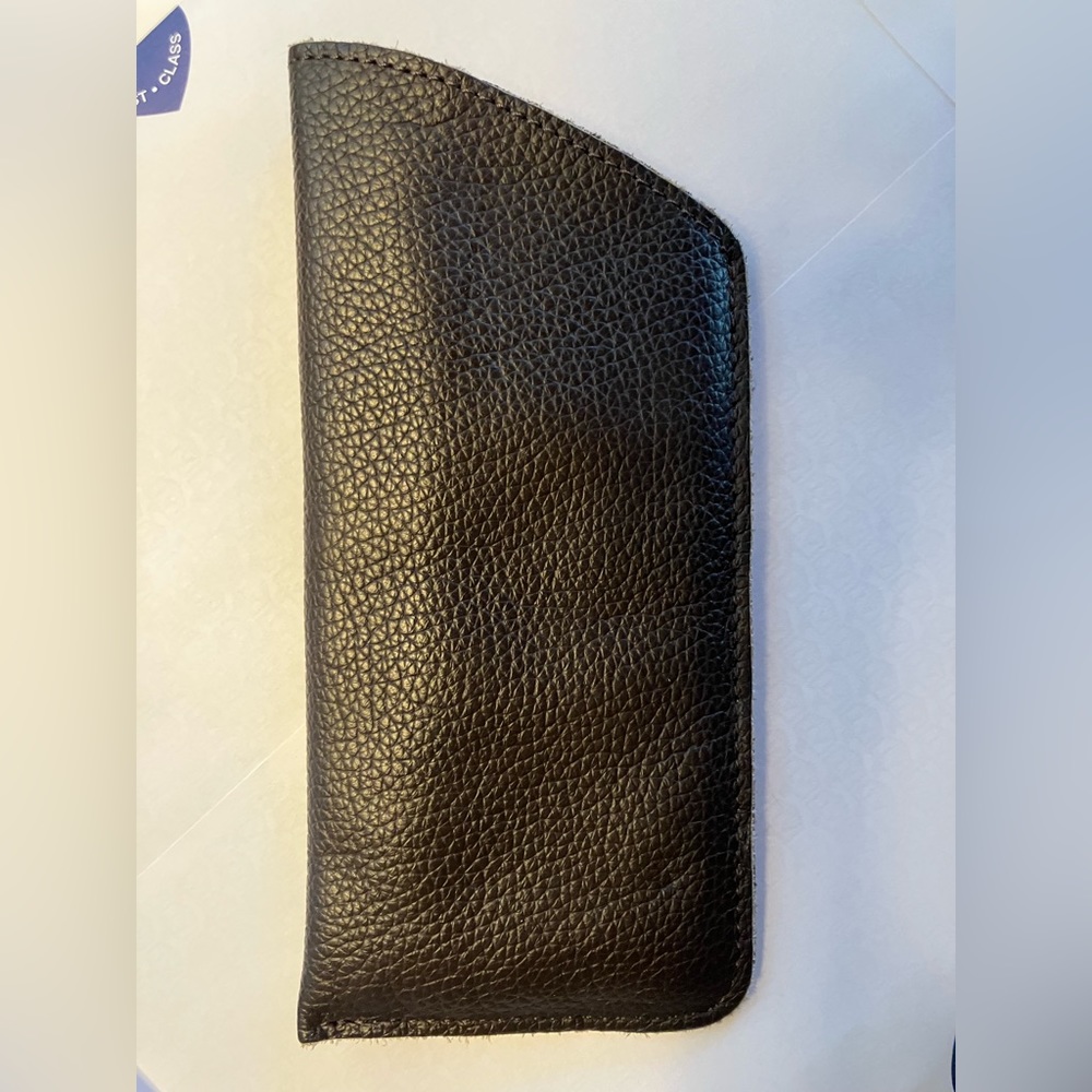 Genuine leather Bloomingdales glasses case